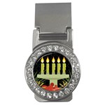 black Happy Kwanzaa  Money Clip (CZ)