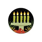 black Happy Kwanzaa  Magnet 3  (Round)