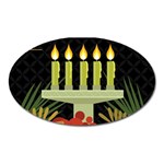 black Happy Kwanzaa  Magnet (Oval)