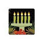 black Happy Kwanzaa  Magnet (Square)