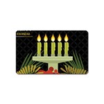 black Happy Kwanzaa  Magnet (Name Card)