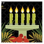 black Happy Kwanzaa  Large Satin Scarf (Square)