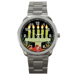 black Happy Kwanzaa  Sport Metal Watch