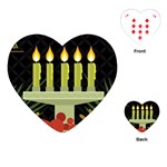 black Happy Kwanzaa  Playing Cards (Heart)