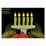 black Happy Kwanzaa  Large Glasses Cloth