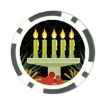 black Happy Kwanzaa  Poker Chip Card Guard