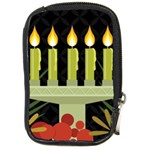 black Happy Kwanzaa  Compact Camera Leather Case