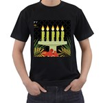 black Happy Kwanzaa  Men s T-Shirt (Black)