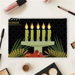 black Happy Kwanzaa  Cosmetic Bag (Large)