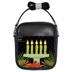 black Happy Kwanzaa  Girls Sling Bag