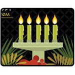 black Happy Kwanzaa  Fleece Blanket (Medium)