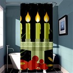 black Happy Kwanzaa  Shower Curtain 36  x 72  (Stall)