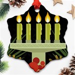 black Happy Kwanzaa  Ornament (Snowflake)