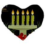 black Happy Kwanzaa  Large 19  Premium Flano Heart Shape Cushion