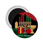 diagonal stripe Happy Kwanzaa 2.25  Magnet