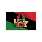 diagonal stripe Happy Kwanzaa Sticker Rectangular (10 pack)