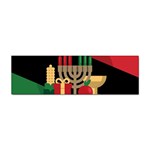 diagonal stripe Happy Kwanzaa Sticker Bumper (100 pack)