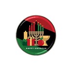 diagonal stripe Happy Kwanzaa Hat Clip Ball Marker