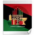 diagonal stripe Happy Kwanzaa Canvas 8  x 10 