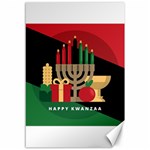 diagonal stripe Happy Kwanzaa Canvas 12  x 18 