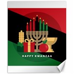 diagonal stripe Happy Kwanzaa Canvas 16  x 20 