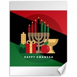 diagonal stripe Happy Kwanzaa Canvas 18  x 24 