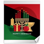 diagonal stripe Happy Kwanzaa Canvas 20  x 24 