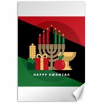 diagonal stripe Happy Kwanzaa Canvas 20  x 30 