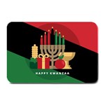 diagonal stripe Happy Kwanzaa Plate Mat