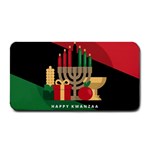 diagonal stripe Happy Kwanzaa Medium Bar Mat