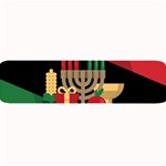 diagonal stripe Happy Kwanzaa Large Bar Mat