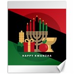 diagonal stripe Happy Kwanzaa Canvas 11  x 14 