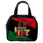 diagonal stripe Happy Kwanzaa Classic Handbag (One Side)