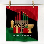 diagonal stripe Happy Kwanzaa Face Towel