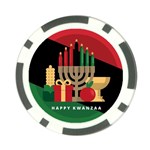 diagonal stripe Happy Kwanzaa Poker Chip Card Guard (10 pack)