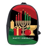 diagonal stripe Happy Kwanzaa School Bag (Large)