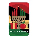 diagonal stripe Happy Kwanzaa Memory Card Reader (Rectangular)