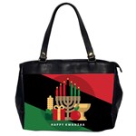 diagonal stripe Happy Kwanzaa Oversize Office Handbag (2 Sides)