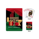 diagonal stripe Happy Kwanzaa Playing Cards (Mini)