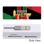 diagonal stripe Happy Kwanzaa Memory Card Reader (Stick)