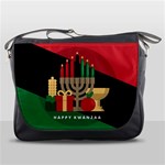 diagonal stripe Happy Kwanzaa Messenger Bag