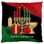 diagonal stripe Happy Kwanzaa Large Cushion Case (One Side)