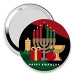 diagonal stripe Happy Kwanzaa 3  Handbag Mirror