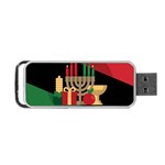 diagonal stripe Happy Kwanzaa Portable USB Flash (One Side)