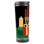 diagonal stripe Happy Kwanzaa Travel Tumbler