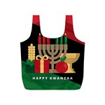 diagonal stripe Happy Kwanzaa Full Print Recycle Bag (S)