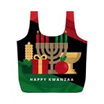 diagonal stripe Happy Kwanzaa Full Print Recycle Bag (M)