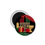 diagonal stripe Happy Kwanzaa 1.75  Magnet