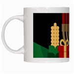 diagonal stripe Happy Kwanzaa White Mug