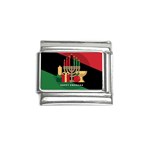 diagonal stripe Happy Kwanzaa Italian Charm (9mm)